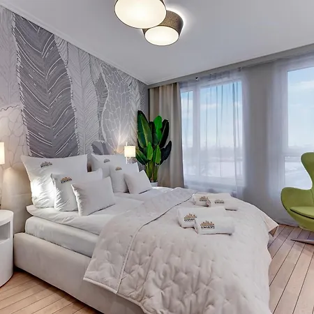 Chlebova - Riverside View Terrace, Free Parking, Gym & Kidsplay By Downtown 格但斯克