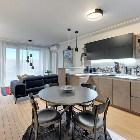 公寓 Chlebova - Riverside View Terrace, Free Parking, Gym & Kidsplay By Downtown