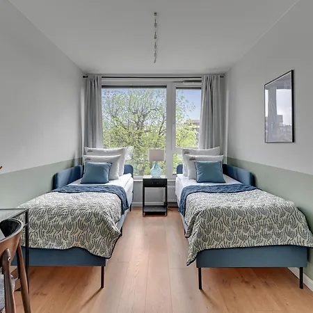Chlebova - Riverside View Terrace, Free Parking, Gym & Kidsplay By Downtown Apartamento Gdańsk